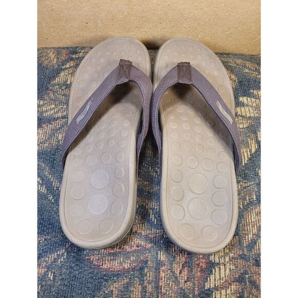Orthaheel Unisex Brown and Tan Wave Toe Post Sandals- Size M7//W8 main image 6